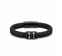 ARICHDUDE Regalo para papá, pulsera de piel para hombre con grabado, regalo para el día del padre, mejor regalo para papá, cumpleaños, aniversario de boda, pulseras para hombres, Cuero Acero