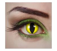aricona Kontaktlinsen - Lentes de contacto de color amarillo brillante lentillas motrices ojos de gato - lentes de contacto de color sin dioptrías para el carnaval, fiestas de disfraces, 2 piezas