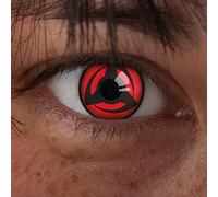aricona Kontaktlinsen - Lentes de contacto Sharingan - Lentes de contacto de color sin dioptrías para cosplay, carnaval, fiestas de disfraces y disfraces de Halloween, 2 piezas