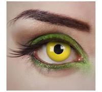 aricona lentes de contacto de colores - lentillas diarias - Yellow Fear - lentes de contacto amarillos para Halloween y fiestas de disfraces