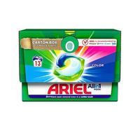 Ariel 3 en 1 PODS®, cápsulas de detergente líquido de lavado, 13 lavados, original, eliminación de manchas y olores en 1 lavado, disolución rápida incluso en frío