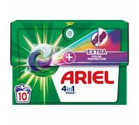 Ariel 4in1 PODS, cápsulas de detergente 4 x 10 Lavados, Protección extra del color, refrescar el brillo de los colores y proteger las fibras