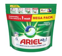 Ariel All-in-1 PODS®, cápsulas de detergente líquido de lavado, 70 lavados, original, excelente eliminación de manchas en 1 lavado, en frío y corto