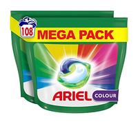 Ariel All in 1 Pods Color Detergente en cápsulas, con lavado a 20 grados y perfume duradero, Color 108 lavados, 54 Unidad (Paquete de 2)