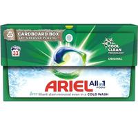 Ariel All-in-1 PODS®, detergente líquido para ropa en tabletas/cápsulas, 33 lavados, eliminación de manchas original y brillante incluso en un lavado en frío