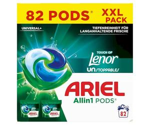 Ariel Allin1 PODS - Detergente líquido en cápsulas, 82 lavados, Touch Of Lenor Unstoppables, limpieza profunda para una frescura duradera