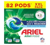 Ariel Allin1 PODS - Detergente líquido en cápsulas, 82 lavados, Universal+ Fleck-Weg-Power a partir del primer lavado, incluso en agua fría