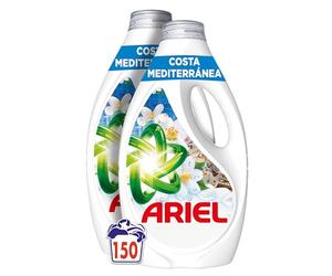 Ariel Brisa Marina Y Jazmín, Edición Limitada Costa Mediterránea, Detergente Líquido para Lavadora En Cápsulas, 150 Lavados (6 Botellas x 25 Lavados)