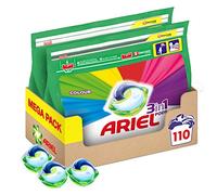 Ariel Cápsulas 3 en 1, detergente líquido para lavar la ropa de color comprimidos/cápsulas, 110 lavados (55 x 2)