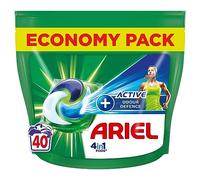 Ariel Cápsulas 4 en 1, detergente líquido en cápsulas, 40 lavados, Touch De Febreze, Active Odor Defense, fragancia limpiadora 2 veces más larga, impecable, incluso en ciclos cortos y fríos, fabricado