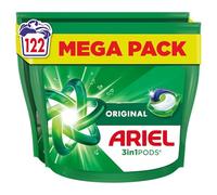 Ariel Cápsulas de detergente para ropa PODS® All-in-1, 122 lavados (61 x 2), original, excelente eliminación de manchas en 1 lavado