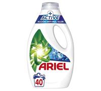 Ariel + Defensa Activa Contra El Olor Detergente Líquido Para Lavadora, 40 Lavados, Limpieza profunda + acción EXTRA contra los malos olores