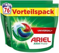 Ariel Detergente en cápsulas todo en 1, detergente líquido en cápsulas, 76 lavados, universal, potente eliminación de manchas a partir del primer lavado