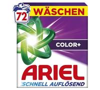 Ariel Detergente en polvo de disolución rápida Color+, 72, 72 lavados, Color+, Mancha Way Power en el primer lavado, efecto inmediato, incluso en agua fría