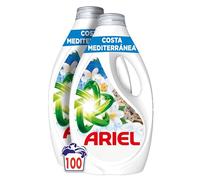Ariel Detergente Lavadora Liquido 100 Lavados, Jabon Brisa Marina Y Jazmín, Edición Limitada Costa Mediterránea