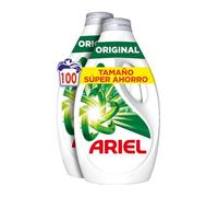 Ariel Detergente Lavadora Liquido 100 Lavados, Original, Jabon Limpieza Mejorada en Ciclos Mas Frios con la Exclusiva Tecnologia de limpieza en Frio