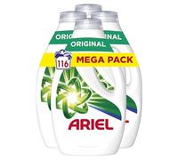Ariel Detergente Lavadora Liquido 116 Lavados (4x29), Original, Jabon Limpieza Mejorada en Ciclos Mas Frios con la Exclusiva Tecnologia de Limpieza en Frio, Paquete de 4