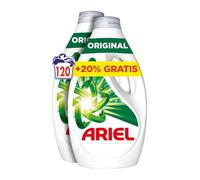 Ariel Detergente Lavadora Liquido 120 Lavados, Original, Jabon Limpieza Mejorada en Ciclos Mas Frios con la Exclusiva Tecnologia de limpieza en Frio