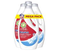 Ariel Detergente Lavadora Liquido, 128 Lavados, Jabon con Fragancia Fresca, la Elección Economica de Ariel, Elimina Manchas y Deja tu Ropa Limpia