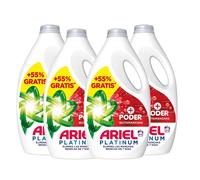 Ariel Detergente Lavadora Liquido, 200 Lavados 4x(32+18), Jabon Quitamanchas, Mas Poder Extra Quitamanchas, Limpieza Profunda