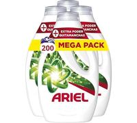 Ariel Detergente Lavadora Líquido 200 Lavados (4x50) | Jabón Quitamanchas Ropa | Limpieza Profunda y Máximo Poder Quitamanchas