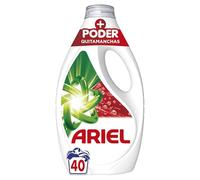 Ariel Detergente Lavadora Liquido, 40 Lavados, Jabon Extra Poder Quitamanchas, Limpieza Profunda