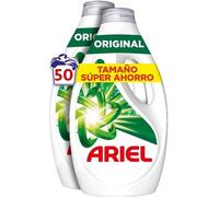 Ariel Detergente Lavadora Liquido 50 Lavados, Original, Jabon Limpieza Mejorada en Ciclos Mas Frios con la Exclusiva Tecnologia de limpieza en Frio