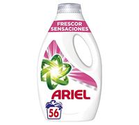 Ariel Detergente Lavadora Liquido, 56 Lavados, Jabon Frescor Sensaciones, Limpieza Mejorada en Ciclos Mas Frios con la Exclusiva Tecnologia de Limpieza en Frio, 56 Lavados (Paquete de 1)