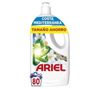Ariel Detergente Lavadora Liquido 80 Lavados, Jabon Brisa Marina Y Jazmín, Edición Limitada Costa Mediterránea