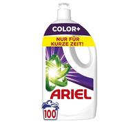 Ariel Detergente líquido, 100 lavados Color+, potente eliminación de manchas en solo 1 lavado, incluso en ciclos de lavado en frío