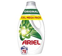 Ariel Detergente líquido de lavado, 78 lavados, original, eliminación de manchas y olores en 1 lavado, incluso en frío y corto