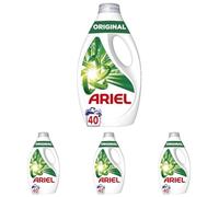 Ariel Detergente Líquido Para Lavadora, 40 Lavados, Original, Elimina Manchas Y Malos Olores En 1 Lavado (Paquete de 4)