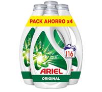 Ariel Detergente Líquido para Lavadora Original, Elimina Manchas y Malos Olores en 1 Lavado, 116 Lavados