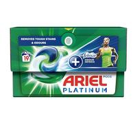 Ariel Detergente líquido todo en 1 para lavar la ropa, 76 lavados (4 x 19), removedor de manchas para ropa, platino + Touch Of Febreze defensa contra olores, limpieza profunda y acción antiolor