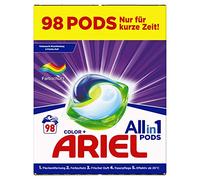 Ariel Detergente para ropa todo en 1, 98 lavados (2 x 49), aroma fresco para la ropa y protección del color.