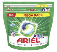 Ariel Detergente todo en 1 cápsulas de lavado Mountain Spring, 70 piezas
