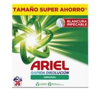 Ariel Original Detergente en Polvo 36 Lavados | Limpieza profunda y frescor duradero | Eficaz incluso en agua fría