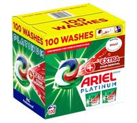 Ariel Platinum - Cápsulas de lavado (100 lavados, 2320 g) + eliminación de manchas extra en la parte superior
