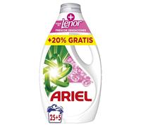 Ariel Platinum+ Detergente Líquido para Lavadora, 30 Lavados, Frescor Sensaciones con Toque de Lenor, Limpieza Mejorada en Ciclos más Fríos con la Exclusiva Tecnología de Limpieza en Frío