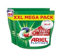 Ariel Platinum PODS® - Cápsulas de detergente para ropa, 104 lavados (52 x 2) - Eliminación extra de manchas, elimina las manchas secas durante 7 días