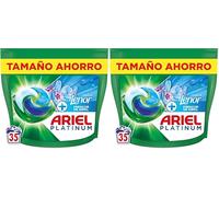 Ariel PODs Platinum, Detergente Líquido En Cápsulas Frescor De Abril Cápsulas, 35 Lavados (Paquete de 2)