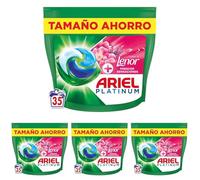 Ariel PODs Platinum, Detergente Líquido En Cápsulas Frescor Sensaciones Cápsulas, 35 Lavados (Paquete de 4)