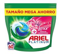 Ariel PODs Platinum, Detergente Líquido En Cápsulas Frescor Sensaciones Cápsulas, 60 Lavados