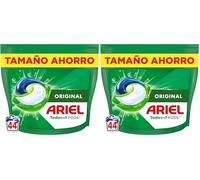 Ariel PODs Platinum, Detergente Líquido En Cápsulas Original Cápsulas, 44 Lavados, el embalaje puede variar (Paquete de 2)