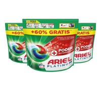 Ariel Pods Platinum Quitamanchas, Cápsulas Detergente para Lavadora, Pack Ahorro 132 Cápsulas - Limpieza Profunda y Frescor Duradero