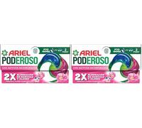 Ariel PODs PODEROSO, Detergente Líquido En Cápsulas 14 Lavados, Frescor Silvestre, Con Aditivos Integrados, Quitamanchas Y Eliminación De Olores X2 (Paquete de 2)