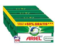 ARIEL PODS Todo en 1 Detergente Lavadora Liquido en Capsulas/Pastillas,120 Lavados 4 x (20+10) - ORIGINAL - Jabon 5 Acciones para una Limpieza Brillante en Frio. El embalaje puede variar