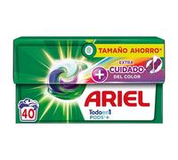 ARIEL PODS Todo en 1 Detergente Lavadora Líquido en Cápsulas/Pastillas, 40 Lavados, Más Color, Cuidado Extra del Color y el Brillo, Limpieza Profunda