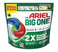 Ariel The Big One PODS - Cápsulas de detergente líquido para lavar ropa, 35 lavados, original, 2 veces más eliminación de manchas y olores, disolución rápida incluso en frío