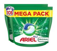 Ariel Todo En 1 PODS, Detergente Líquido Para Lavadora 108 Cápsulas Original Lavados, 5 Acciones Para Una Limpieza Increíble